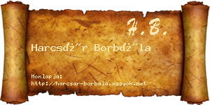 Harcsár Borbála névjegykártya
