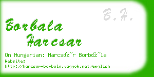 borbala harcsar business card